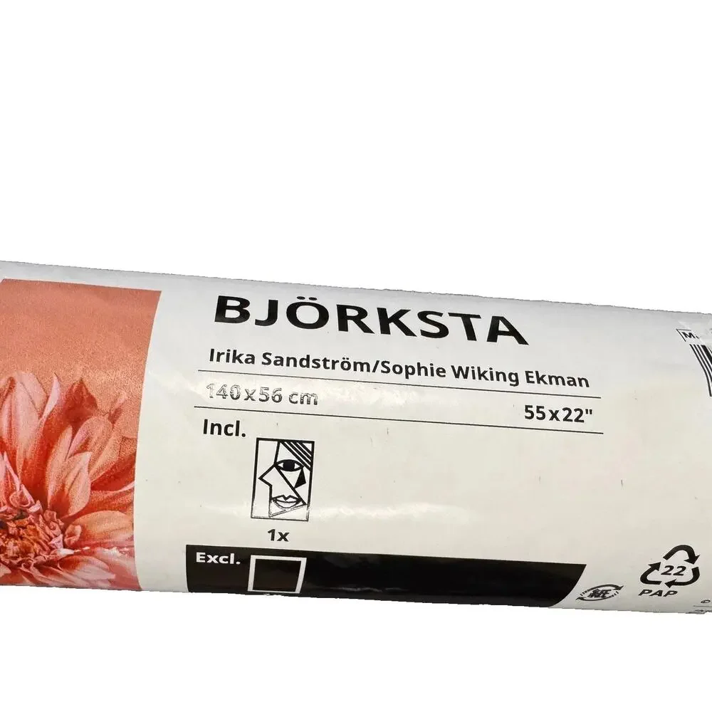 IKEA BJÖRKSTA Picture ONLY Flowers-in Pink 55x22